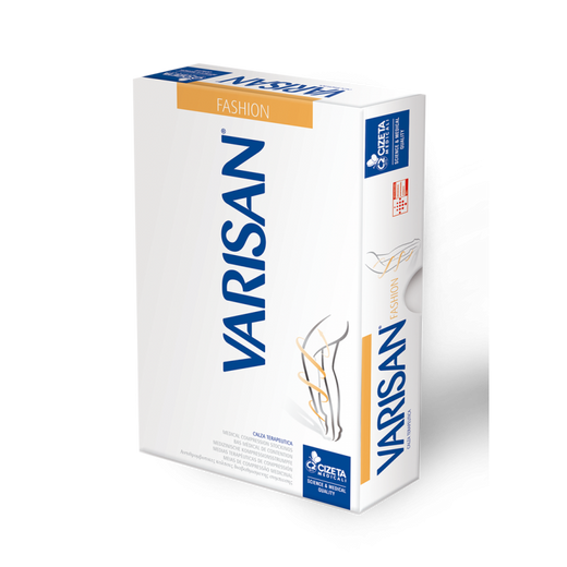 Varisan Thigh High Grip FASHION Stockings Short Ccl.2 (Closed Toe) F24E9
