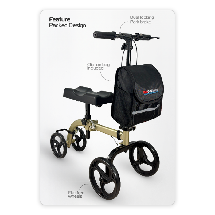 Champagne knee walker side view