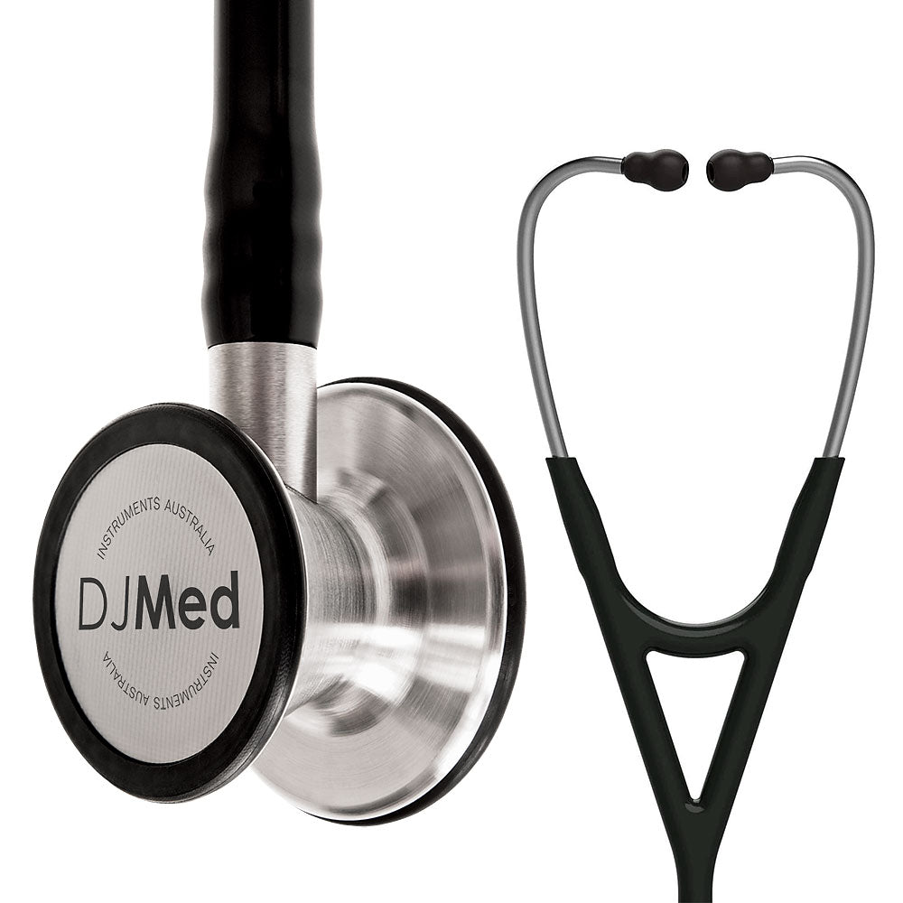 Cardiology Stethoscope, Dual Head - Black &amp – DJMed