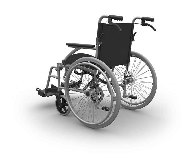 Crystal 18″ Self Propel Wheelchair detail view