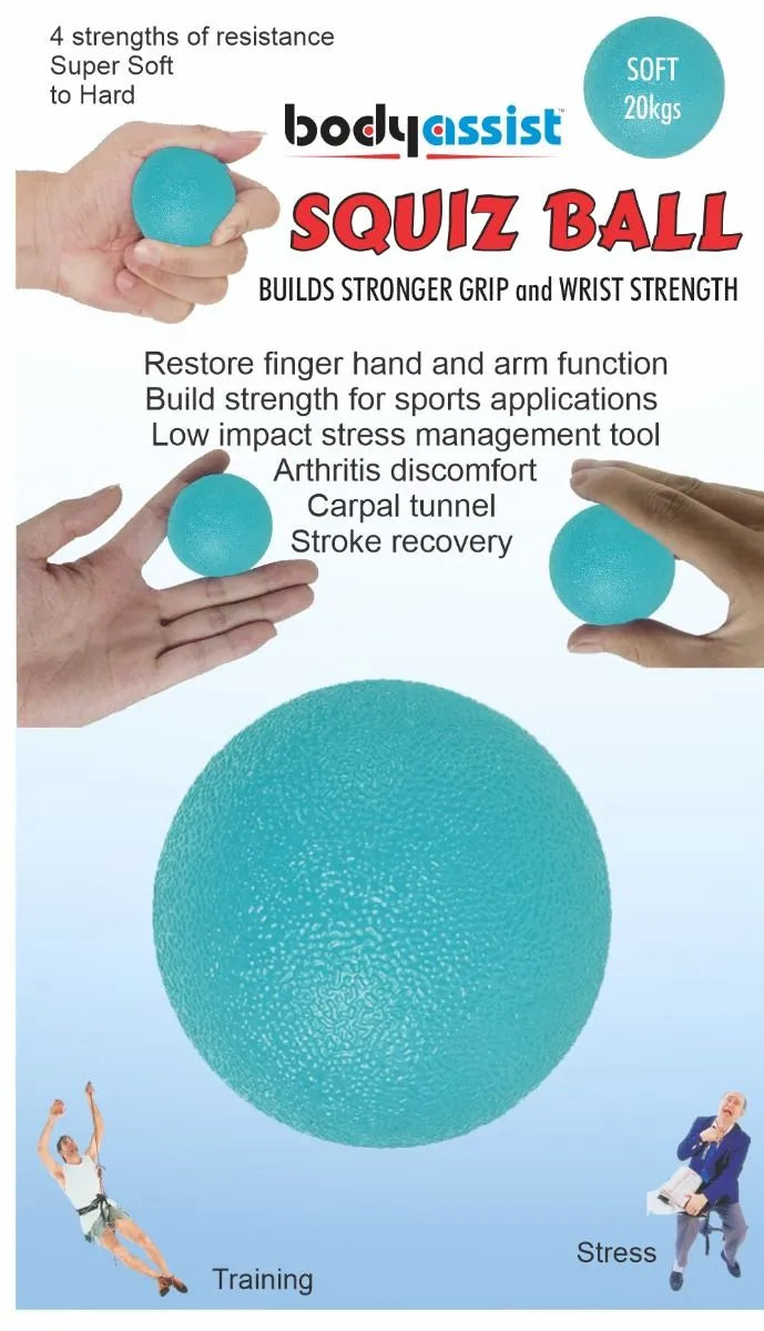 Body Assist Squiz Ball Hand Exerciser Strength Training - rehabilitation and recovery product