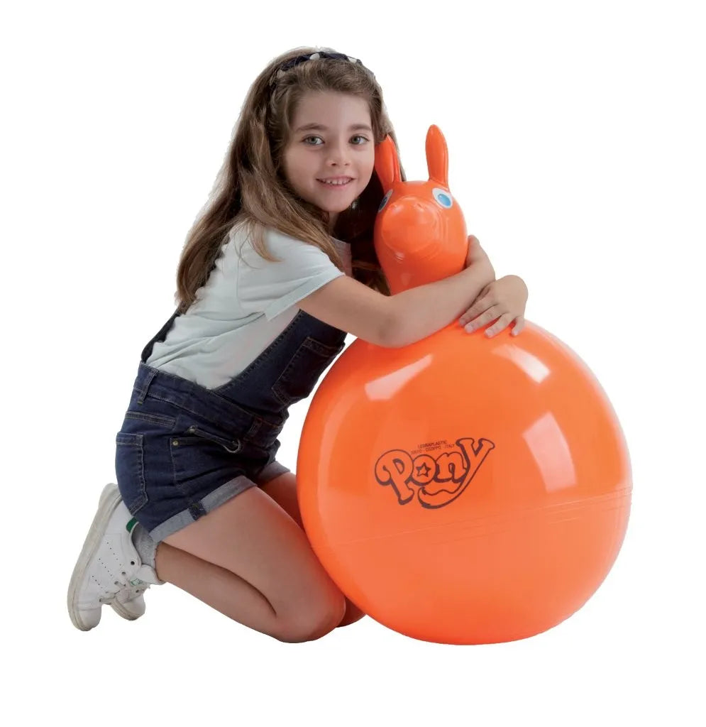 Gymnic Pony Exercise Ball Horse Handgrip 45cm Orange - rehabilitation and recovery product