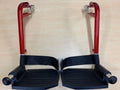 Wheelchair Swingaway Legrest  Assembly Max Mobility Omega LA1 Red (PAIR)