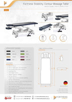 Fortress Stability Contour Massage Table / White Frame / Navy Upholstery – product image 11