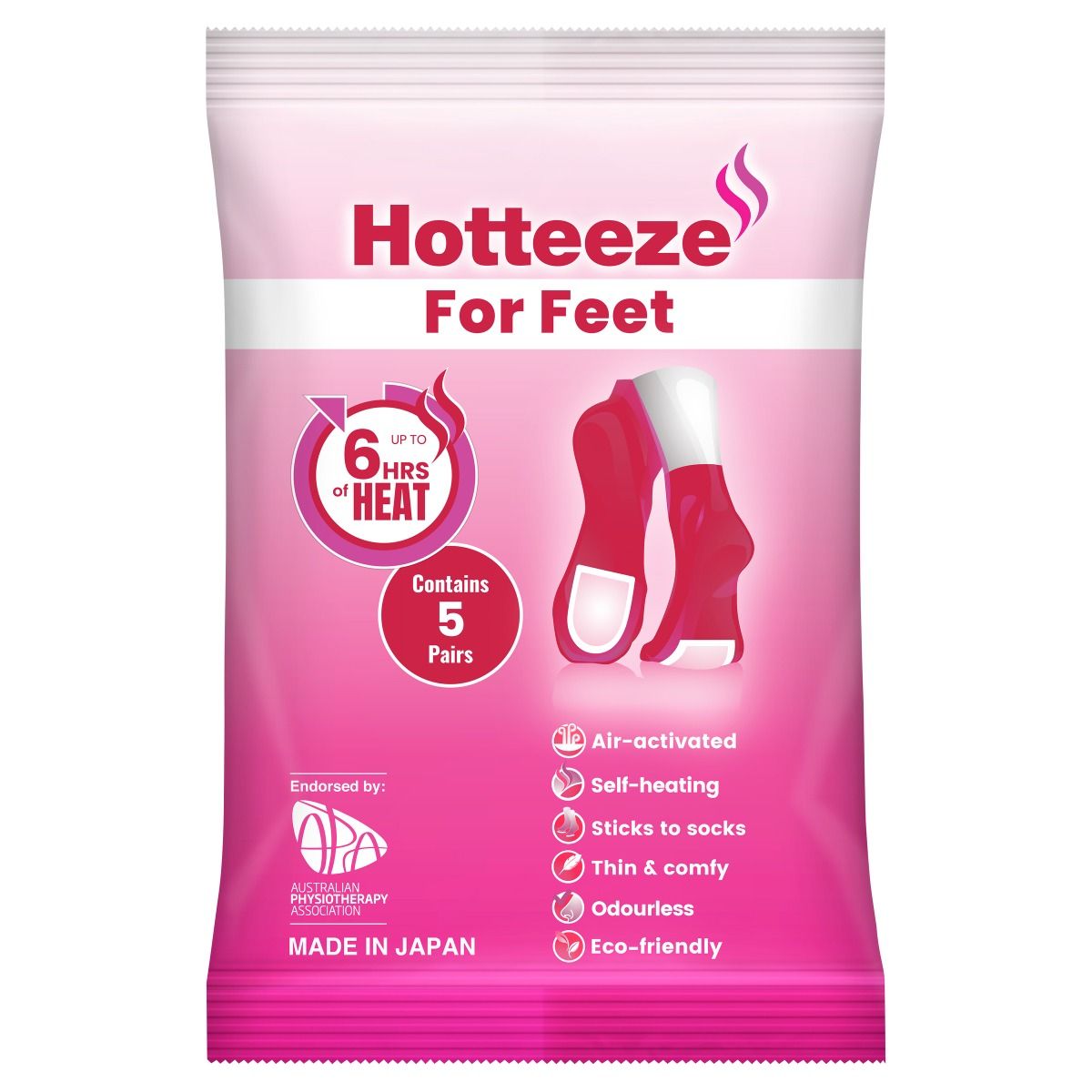 Hotteeze for Feet / 9.6 X 7CM / 5 Pairs