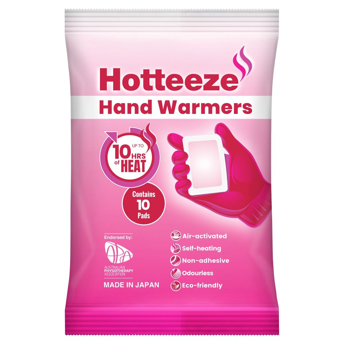 Hotteeze Hand Warmers / 10 X 7CM / Pack of 10