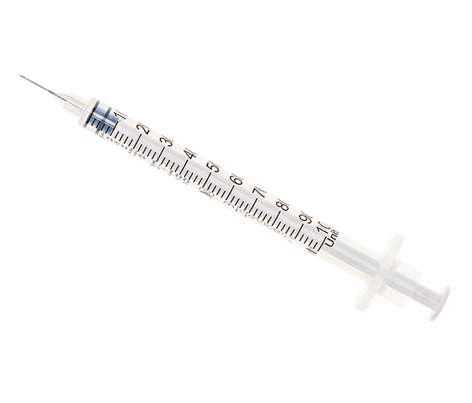Insulin Syringe with Fixed Needle, Box of 100 – Image 3