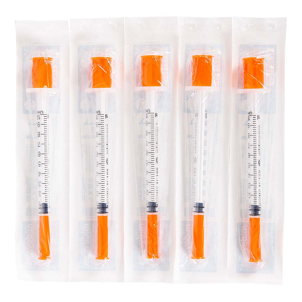 Insulin Syringe with Fixed Needle, Box of 100 – Image 4