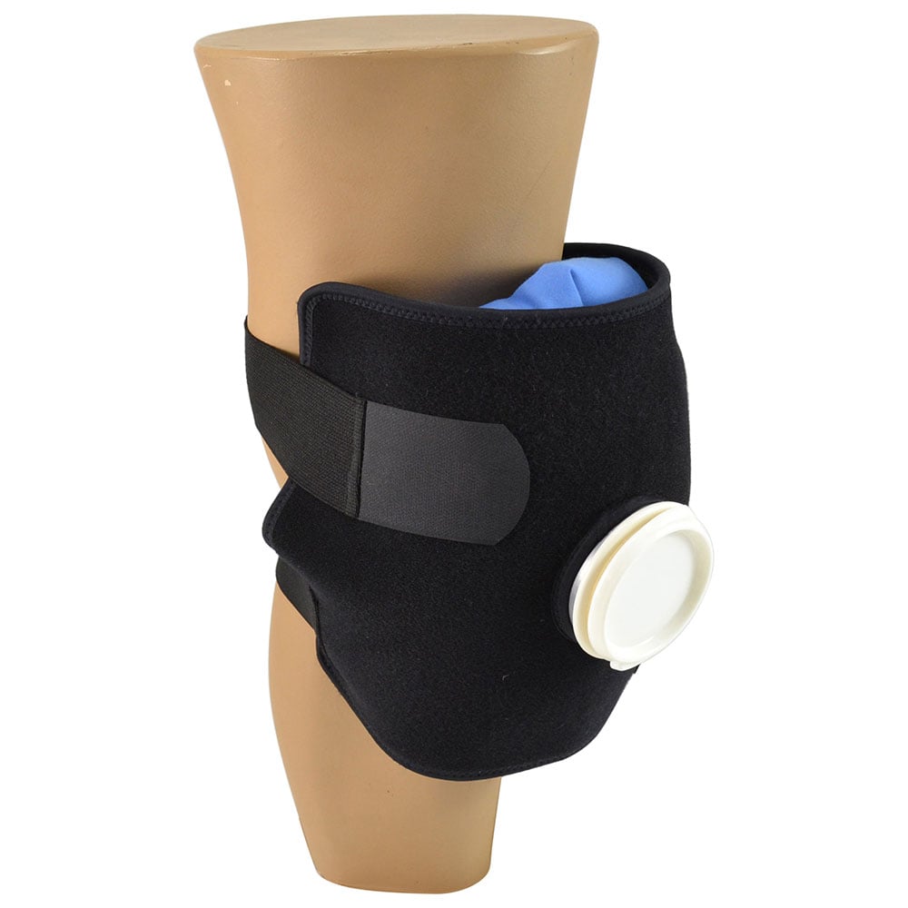 Sideline Ice N Wrap applied to the knee