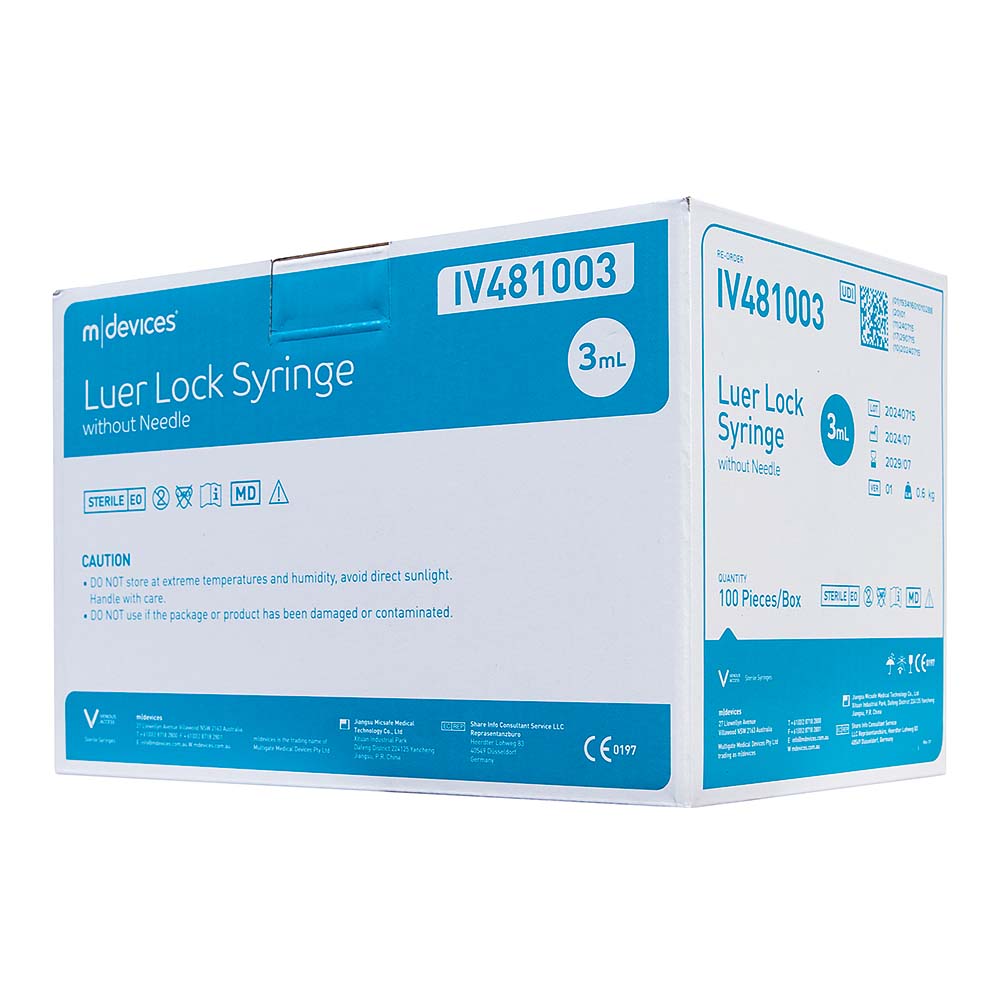 Luer Lock Syringes, Box of 100 – Image 9