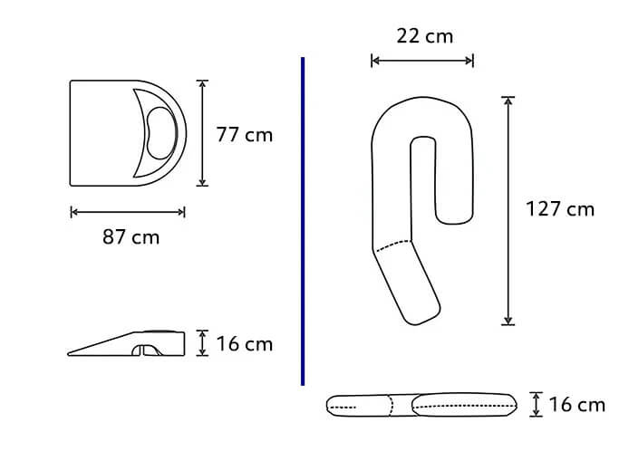 MedCline Shoulder Relief System dimensions