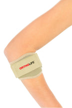 Ortholife Padded Tennis Elbow Brace with Silicone Pad / Beige / Universal (d)