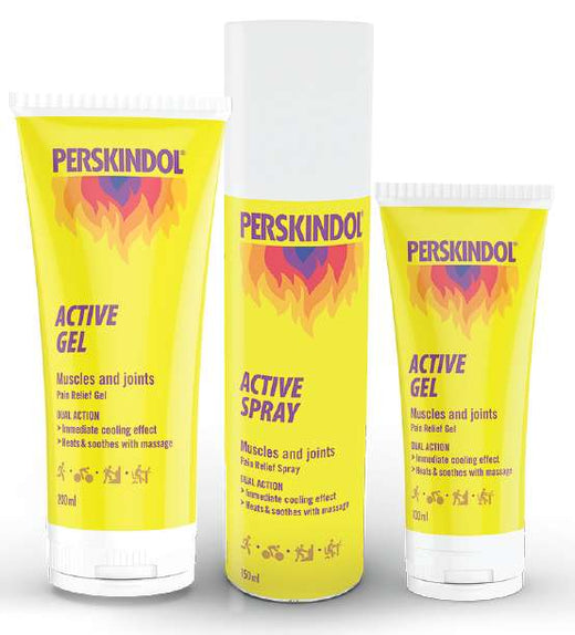 Perskindol Active Gel range - gel and spray formats