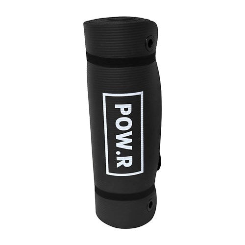POW.R Exercise Mat Black 180cm x 60cm x 1.5cm