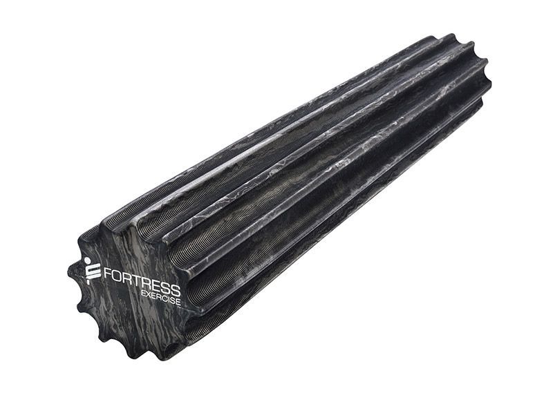 Fortress Long Round Spikey Foam Roller - Grey/Black