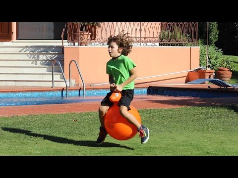 Gymnic Pony Exercise Ball Horse Handgrip 45cm Orange