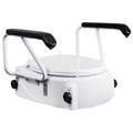 Adjustable Raised Toilet Seat with Armrests – DJMed