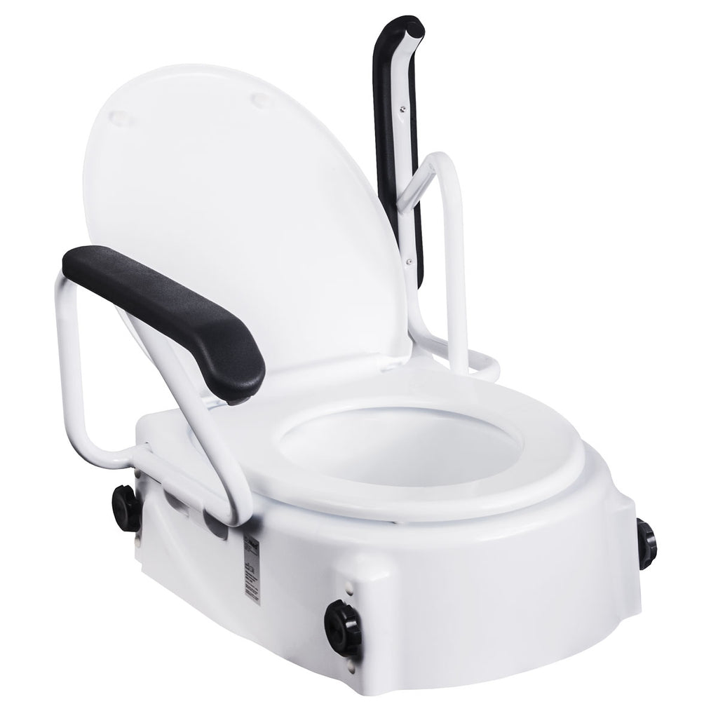 Adjustable Raised Toilet Seat with Armrests – Image 2