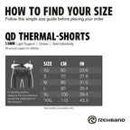 Rehband QD Thermal Shorts waist size guide