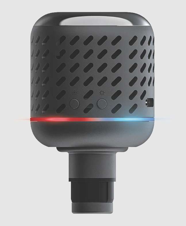 Strapit FLUX Mini hot/cold massage head attached to gun