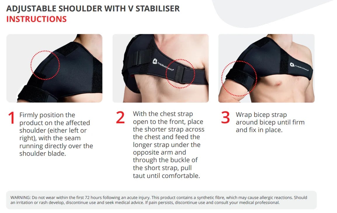 Thermoskin adjustable shoulder strap fitting