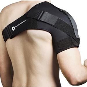 Thermoskin adjustable shoulder support rear view