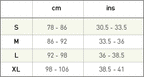 Thermoskin Clavicle Support size chart