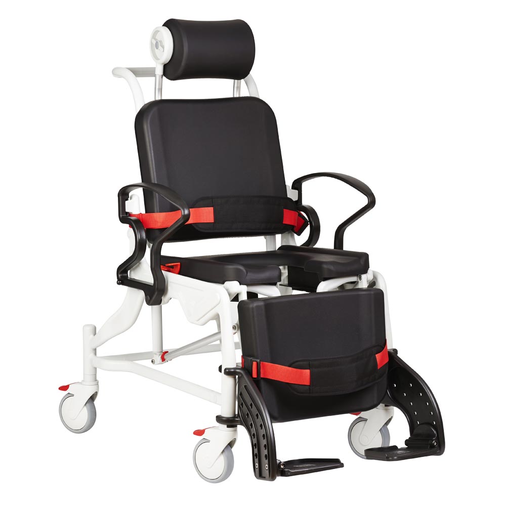 Rebotec Phoenix, Tilt in Place Comfort Shower Commode Chair - Blue – Image 3
