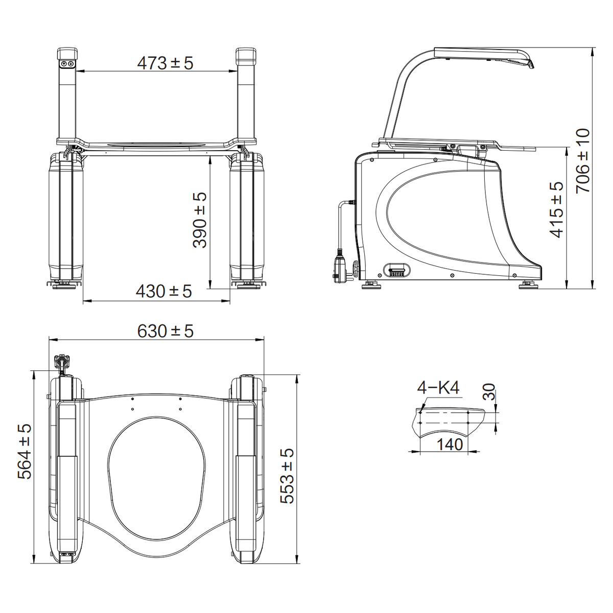 Toilet Seat Lift, Electric Powered – Image 4