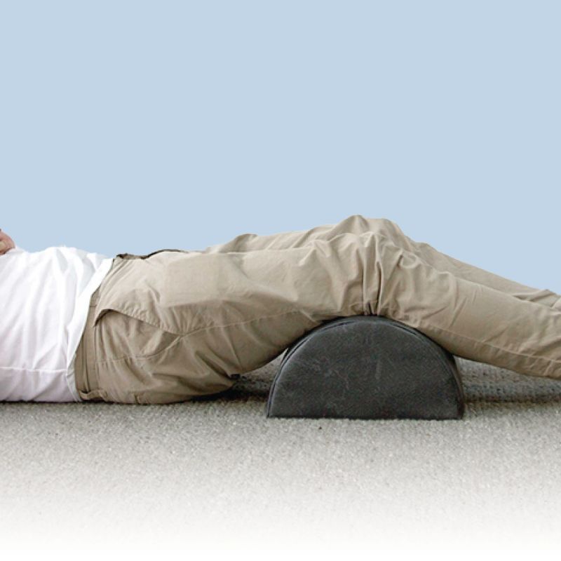 TheraMed Lumbar Bolster - Lumbar Support Bolster Vinyl Grey