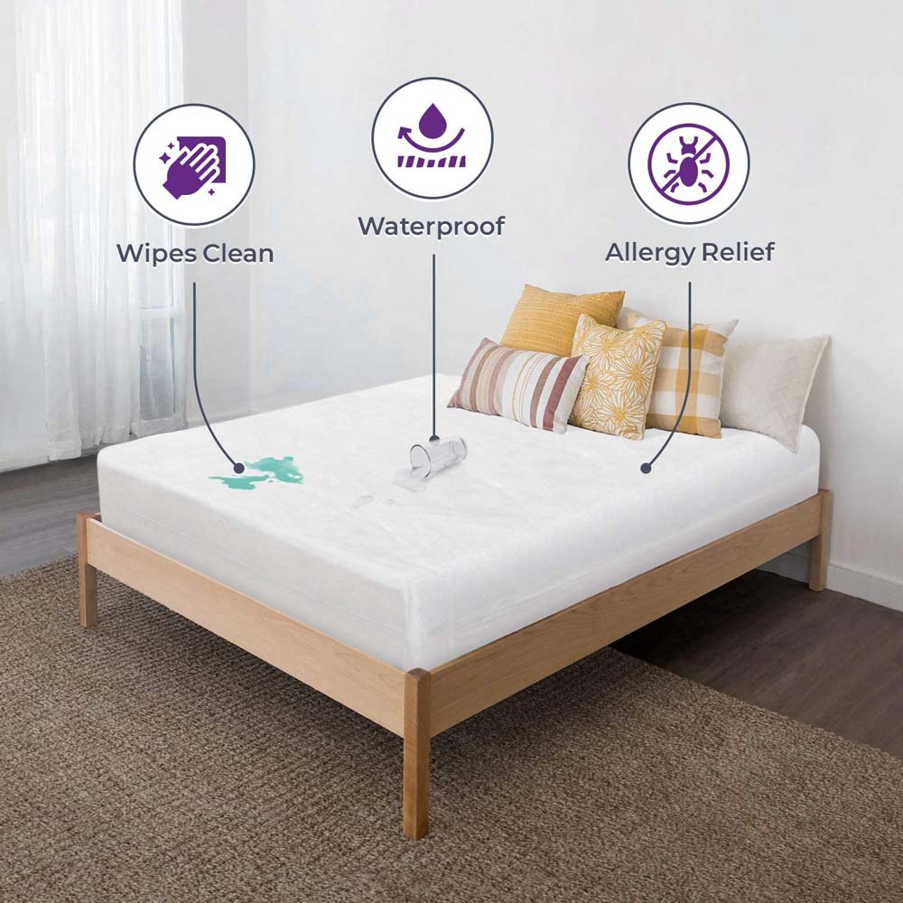 Vinyl Mattress Protector Cover, Zippered - Single – Image 3