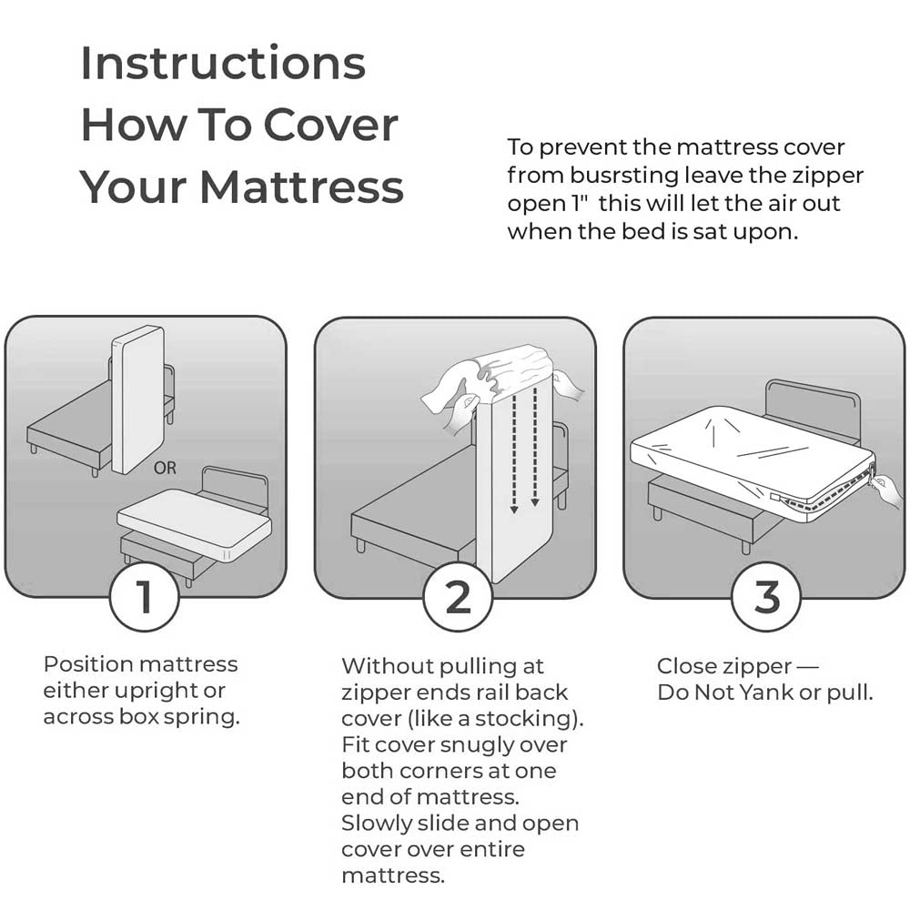 Vinyl Mattress Protector Cover, Zippered - Single – Image 5